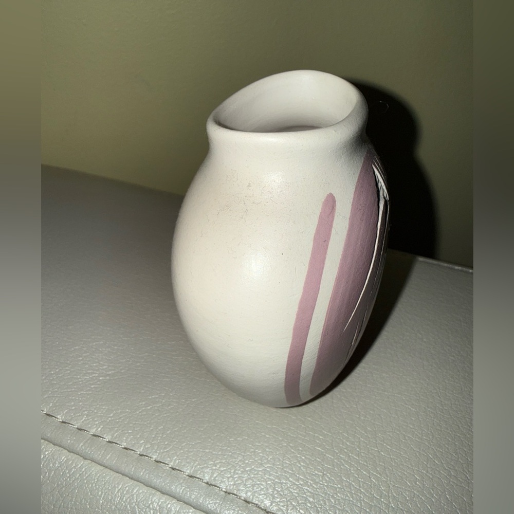 Pink and White Decorative Vase - Picture 5 of 9
